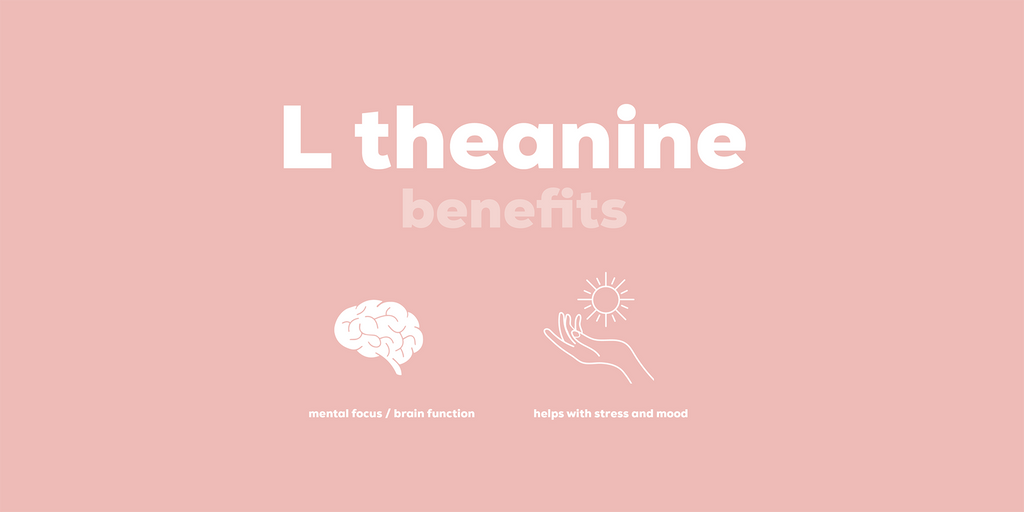 infographic L-theanine benefits stress and mood mental focus and brain function
